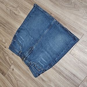 Mossimo Denim Stretch Blue Jean Skirt Women's 8